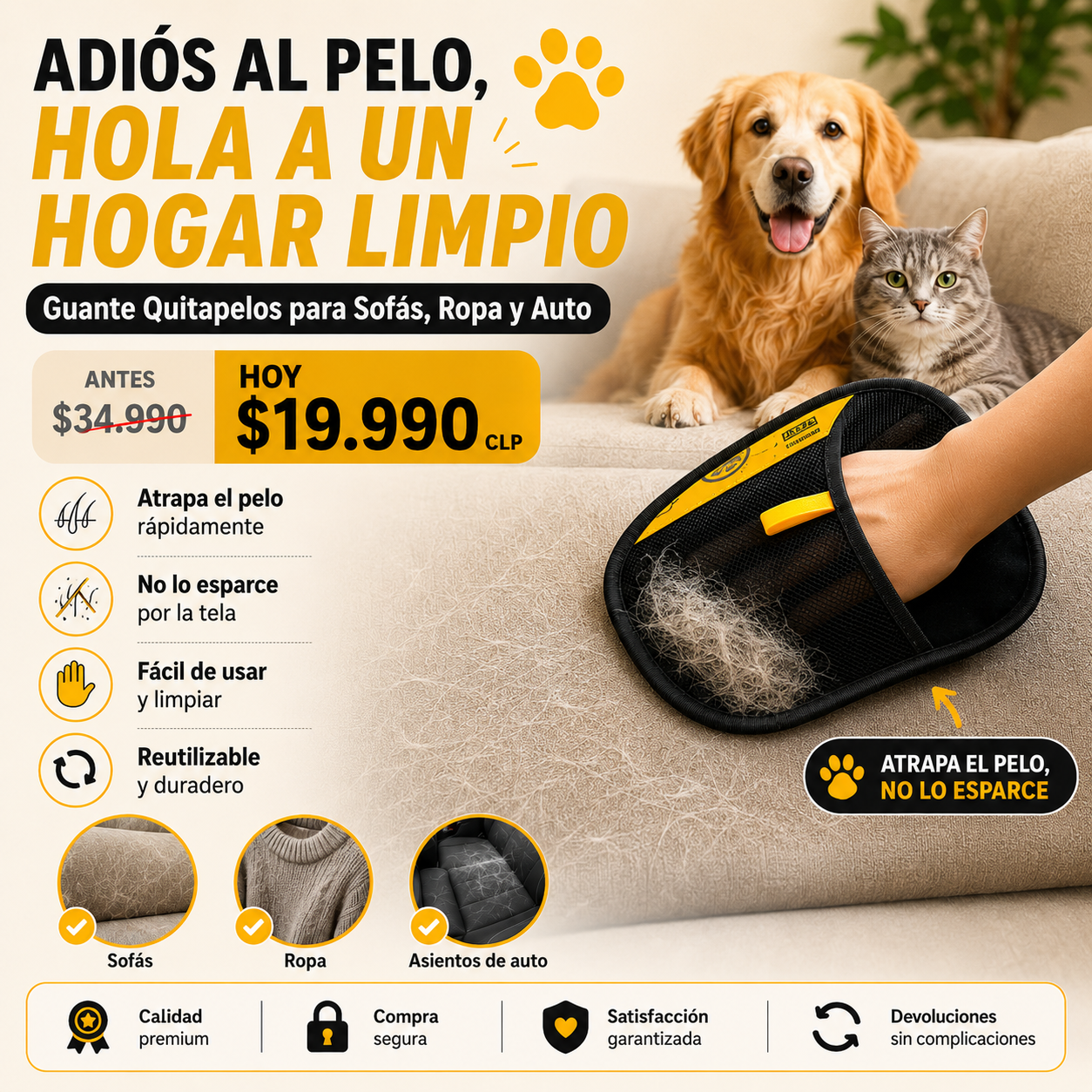 Guante NuvoraPet Quitapelos