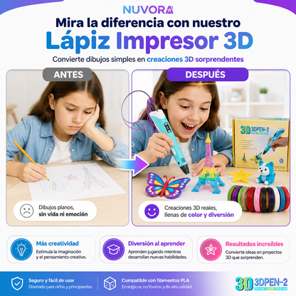 Lapiz Impresora 3D NuvoraKids