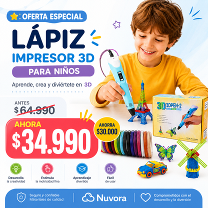Lapiz Impresora 3D NuvoraKids